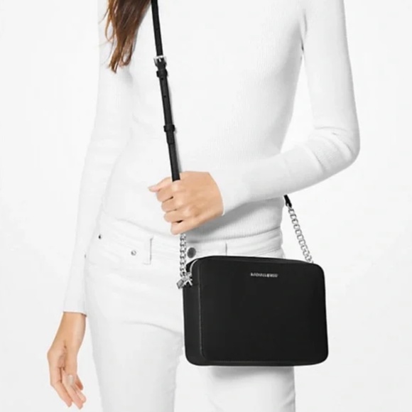 Michael Kors Jet Set Large Saffiano Leather Crossbody Bag - Picture 2 of 6